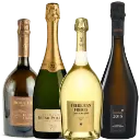 Verschillende champagne flessen