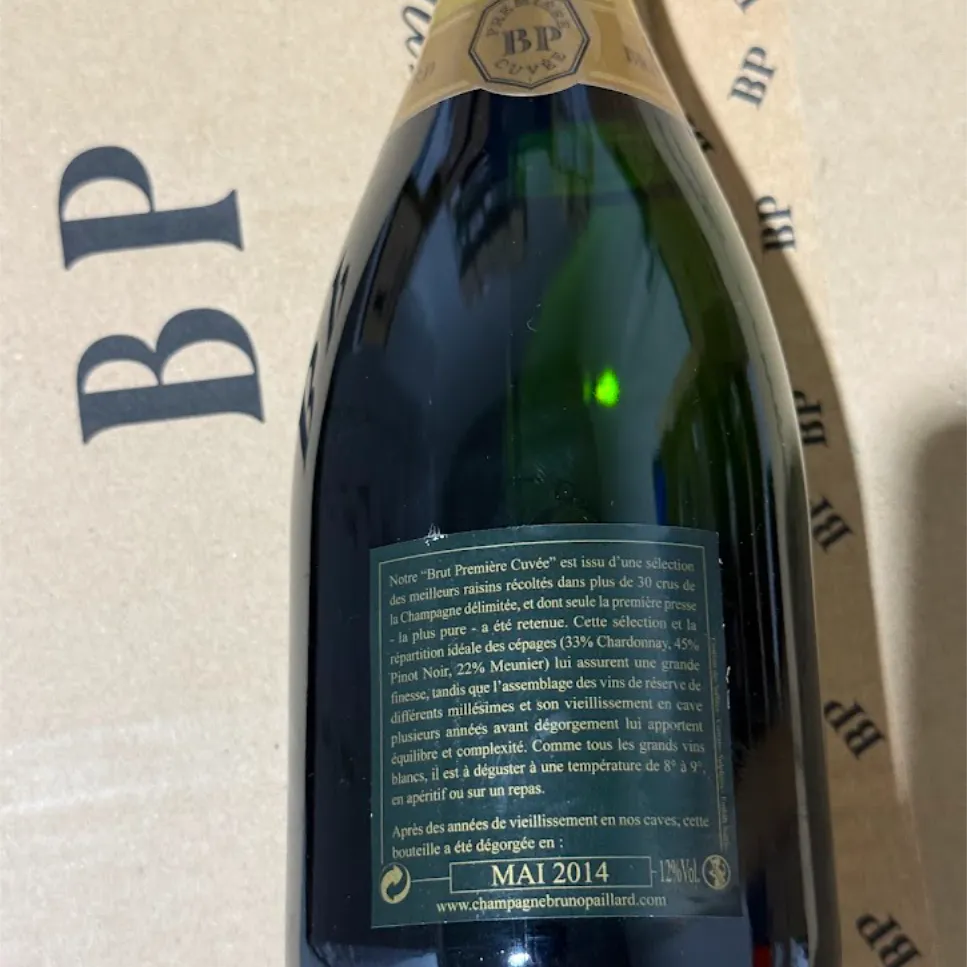 [BRP08CH] Champagne Bruno Paillard _ Première Cuvée Extra Brut - Dégorgement 2014 (0,75l) achterkant.webp